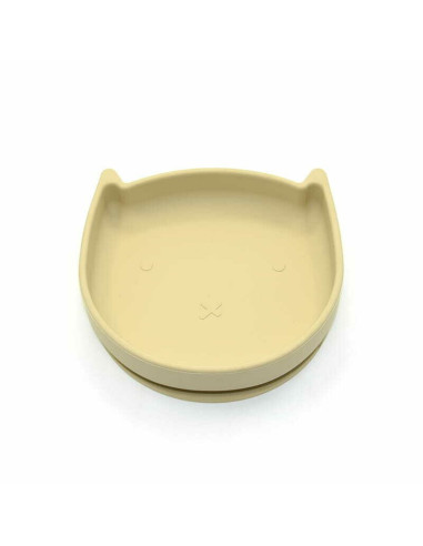 BN-BOC0465,Farfurie in forma de pisicuta, Bocioland, Cu ventuze, Silicon, Fara BPA, 6-36 luni, Light Beige