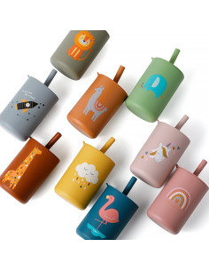BN-BOC0452,Cana din silicon, Bocioland, Cu pai, 150 ml, Fara BPA, 6 luni+, Cloud 2