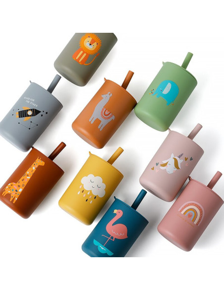 BN-BOC0453,Cana din silicon, Bocioland, Cu pai, 150 ml, Fara BPA, 6 luni+, Ballon