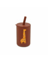 BN-BOC0450,Cana din silicon, Bocioland, Cu pai, 150 ml, Fara BPA, 6 luni+, Giraffe
