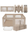 BN-LO-FLORENCE_EASY_FOLD_BEIGE_SAND,Tarc de joaca copii, Lionelo, Florence Easy Fold, 150 x 180 x 75 cm, Pliere, depliere automa