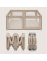 BN-LO-FLORENCE_EASY_FOLD_BEIGE_SAND,Tarc de joaca copii, Lionelo, Florence Easy Fold, 150 x 180 x 75 cm, Pliere, depliere automa