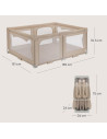 BN-LO-FLORENCE_EASY_FOLD_BEIGE_SAND,Tarc de joaca copii, Lionelo, Florence Easy Fold, 150 x 180 x 75 cm, Pliere, depliere automa