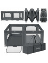 BN-LO-FLORENCE_EASY_FOLD_GREY_GRAPHITE,Tarc de joaca copii, Lionelo, Florence Easy Fold, 150 x 180 x 75 cm, Pliere, depliere aut