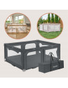 BN-LO-FLORENCE_EASY_FOLD_GREY_GRAPHITE,Tarc de joaca copii, Lionelo, Florence Easy Fold, 150 x 180 x 75 cm, Pliere, depliere aut