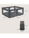 BN-LO-FLORENCE_EASY_FOLD_GREY_GRAPHITE,Tarc de joaca copii, Lionelo, Florence Easy Fold, 150 x 180 x 75 cm, Pliere, depliere aut
