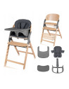 BN-LO-MEGAN_GREY_WOOD,Scaun de masa multifunctional Megan, Lionelo, Din lemn de fag, 6 luni- adult, Reglabil pe inaltime, Husa i