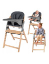 BN-LO-MEGAN_GREY_WOOD,Scaun de masa multifunctional Megan, Lionelo, Din lemn de fag, 6 luni- adult, Reglabil pe inaltime, Husa i