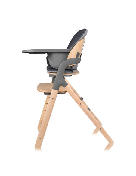 BN-LO-MEGAN_GREY_WOOD,Scaun de masa multifunctional Megan, Lionelo, Din lemn de fag, 6 luni- adult, Reglabil pe inaltime, Husa i