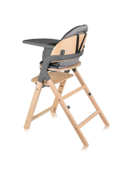 BN-LO-MEGAN_GREY_WOOD,Scaun de masa multifunctional Megan, Lionelo, Din lemn de fag, 6 luni- adult, Reglabil pe inaltime, Husa i