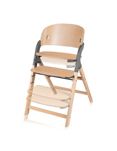 BN-LO-MEGAN_GREY_WOOD,Scaun de masa multifunctional Megan, Lionelo, Din lemn de fag, 6 luni- adult, Reglabil pe inaltime, Husa i