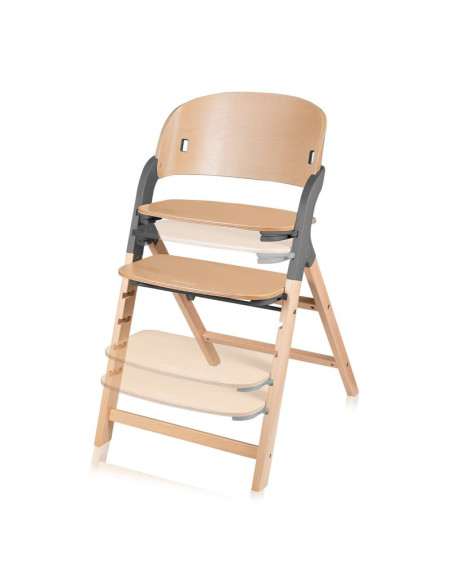 BN-LO-MEGAN_GREY_WOOD,Scaun de masa multifunctional Megan, Lionelo, Din lemn de fag, 6 luni- adult, Reglabil pe inaltime, Husa i
