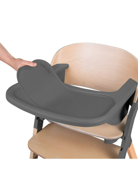 BN-LO-MEGAN_GREY_WOOD,Scaun de masa multifunctional Megan, Lionelo, Din lemn de fag, 6 luni- adult, Reglabil pe inaltime, Husa i