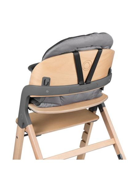 BN-LO-MEGAN_GREY_WOOD,Scaun de masa multifunctional Megan, Lionelo, Din lemn de fag, 6 luni- adult, Reglabil pe inaltime, Husa i