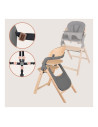 BN-LO-MEGAN_GREY_WOOD,Scaun de masa multifunctional Megan, Lionelo, Din lemn de fag, 6 luni- adult, Reglabil pe inaltime, Husa i