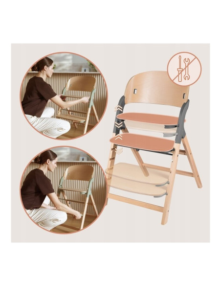 BN-LO-MEGAN_GREY_WOOD,Scaun de masa multifunctional Megan, Lionelo, Din lemn de fag, 6 luni- adult, Reglabil pe inaltime, Husa i