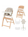 BN-LO-MEGAN_WHITE_NATURAL_WOOD,Scaun de masa multifunctional Megan, Lionelo, Din lemn de fag, 6 luni- adult, Reglabil pe inaltim