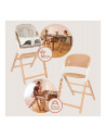 BN-LO-MEGAN_WHITE_NATURAL_WOOD,Scaun de masa multifunctional Megan, Lionelo, Din lemn de fag, 6 luni- adult, Reglabil pe inaltim