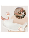 BN-LO-MEGAN_WHITE_NATURAL_WOOD,Scaun de masa multifunctional Megan, Lionelo, Din lemn de fag, 6 luni- adult, Reglabil pe inaltim