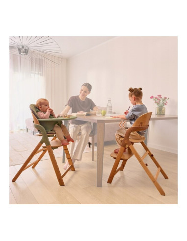 BN-LO-MEGAN_WHITE_NATURAL_WOOD,Scaun de masa multifunctional Megan, Lionelo, Din lemn de fag, 6 luni- adult, Reglabil pe inaltim