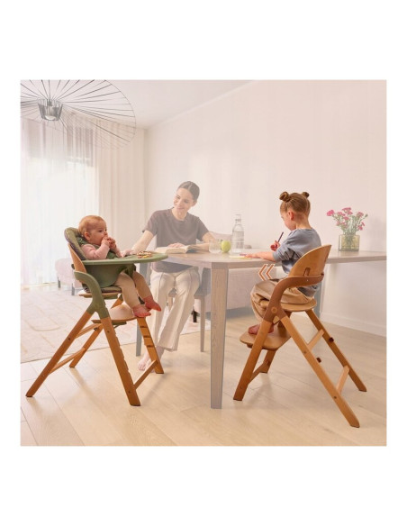 BN-LO-MEGAN_WHITE_NATURAL_WOOD,Scaun de masa multifunctional Megan, Lionelo, Din lemn de fag, 6 luni- adult, Reglabil pe inaltim