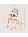BN-LO-MEGAN_WHITE_NATURAL_WOOD,Scaun de masa multifunctional Megan, Lionelo, Din lemn de fag, 6 luni- adult, Reglabil pe inaltim