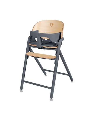 BN-LO-CELIA_GREY_WOOD,Scaun de masa multifunctional Celia, Lionelo, Din lemn de fag, 6 luni- adult, Reglabil pe inaltime, Spatar