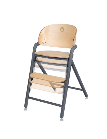 BN-LO-CELIA_GREY_WOOD,Scaun de masa multifunctional Celia, Lionelo, Din lemn de fag, 6 luni- adult, Reglabil pe inaltime, Spatar