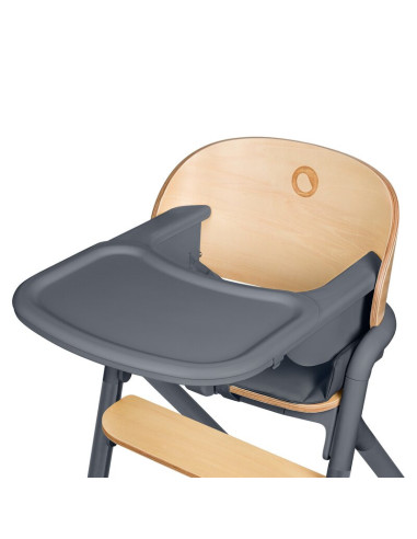 BN-LO-CELIA_GREY_WOOD,Scaun de masa multifunctional Celia, Lionelo, Din lemn de fag, 6 luni- adult, Reglabil pe inaltime, Spatar