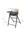 BN-LO-CELIA_GREY_WOOD,Scaun de masa multifunctional Celia, Lionelo, Din lemn de fag, 6 luni- adult, Reglabil pe inaltime, Spatar