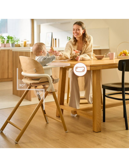 BN-LO-CELIA_GREY_WOOD,Scaun de masa multifunctional Celia, Lionelo, Din lemn de fag, 6 luni- adult, Reglabil pe inaltime, Spatar