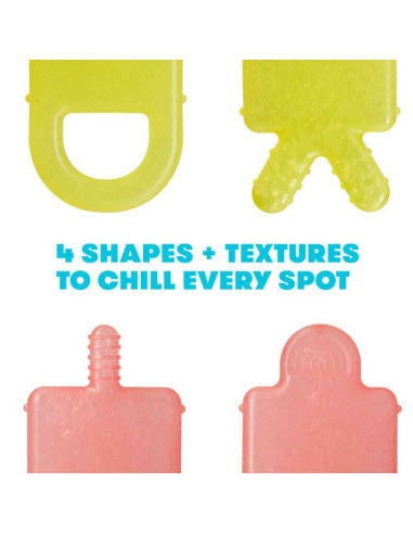 BN-FRI42,Jucarii dentitie, FridaBaby, 4 in 1, Calmeaza gingiile in timpul eruptiei dentare, 4 forme, Fabricat din silicon non-to