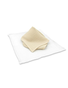 BN-6426972029766,Set 2 museline, Qmini, Multifunctionale, Din material certificat Oeko Tex Standard 100, 30x30 cm, Warm beige si 2