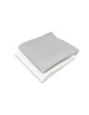 BN-6426972029773,Set 2 museline, Qmini, Multifunctionale, Din material certificat Oeko Tex Standard 100, 30x30 cm, Grey si Cream