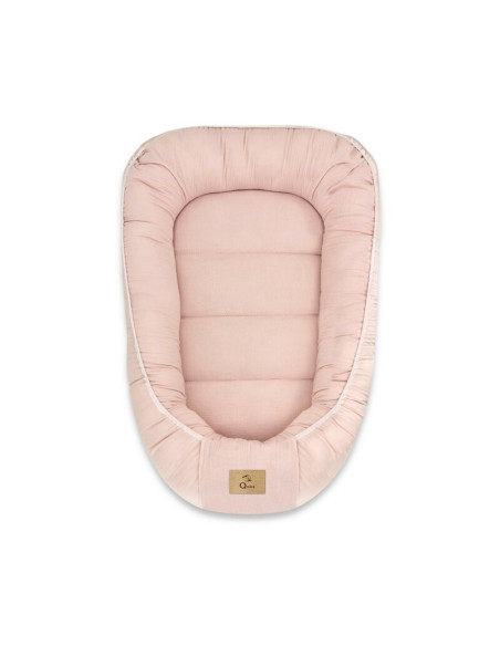 BN-6426972029872,Cosulet bebelus, Qmini, Pentru dormit, Baby Nest 55 x 75 cm, Husa 100% muselina dubla, Material certificat Oeko