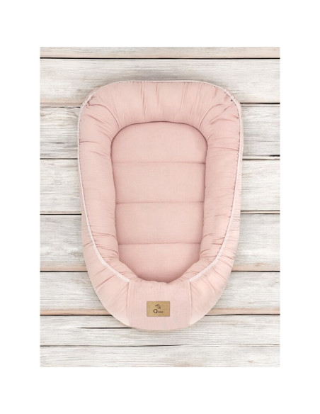BN-6426972029872,Cosulet bebelus, Qmini, Pentru dormit, Baby Nest 55 x 75 cm, Husa 100% muselina dubla, Material certificat Oeko