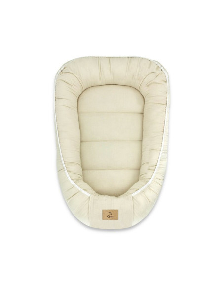 BN-6426972029896,Cosulet bebelus, Qmini, Pentru dormit, Baby Nest 55 x 75 cm, Husa 100% muselina dubla, Material certificat Oeko
