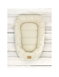 BN-6426972029896,Cosulet bebelus, Qmini, Pentru dormit, Baby Nest 55 x 75 cm, Husa 100% muselina dubla, Material certificat Oeko 2