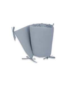 BN-6426972029964,Aparatoare pentru patut, Qmini, Din muselina dubla, 180x30 cm, Cu panglici, Material certificat Oeko Tex Standa