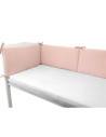 BN-6426972029971,Aparatoare pentru patut, Qmini, Din muselina dubla, 180x30 cm, Cu panglici, Material certificat Oeko Tex Standa