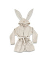 BN-6426972030038,Halat de baie, Qmini, Cu urechi, S, 6 - 24 luni, Moale, Cu buzunare, Cu cordon, Din tricot termo-terry din bamb