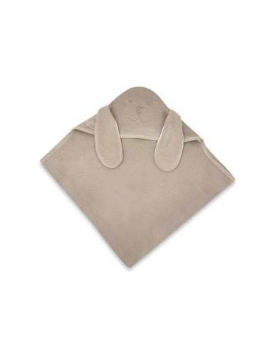 BN-6426972030151,Prosop cu gluga, Qmini, Mare, Cu broderie si urechi, Dimensiune 100x100 cm, Din tricot termo-terry din bambus, 