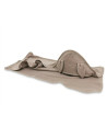 BN-6426972030175,Prosop cu gluga, Qmini, Mare, Cu broderie si urechi, Dimensiune 100x100 cm, Din tricot termo-terry din bambus, 