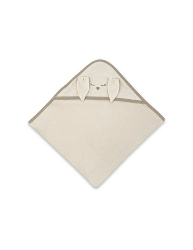 BN-6426972030182,Prosop cu gluga, Qmini, Mare, Cu broderie si urechi, Dimensiune 100x100 cm, Din tricot termo-terry din bambus, 