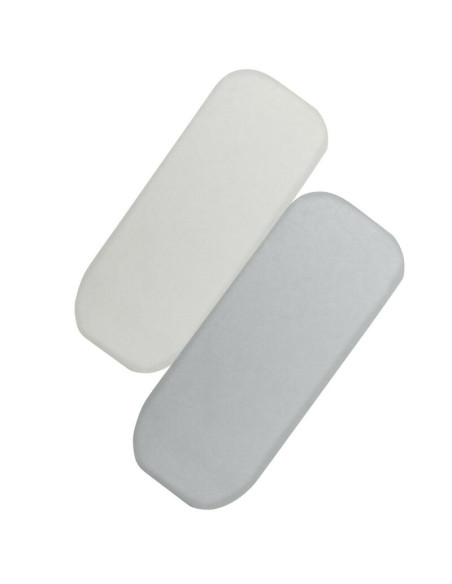 BN-LO-BAMBOO_SHEET_OFF_WHITE_GREY_70x28,Set cearceafuri cu elastic, Lionelo, 70x28 cm, Pentru landouri si patutul co-sleeper Mal