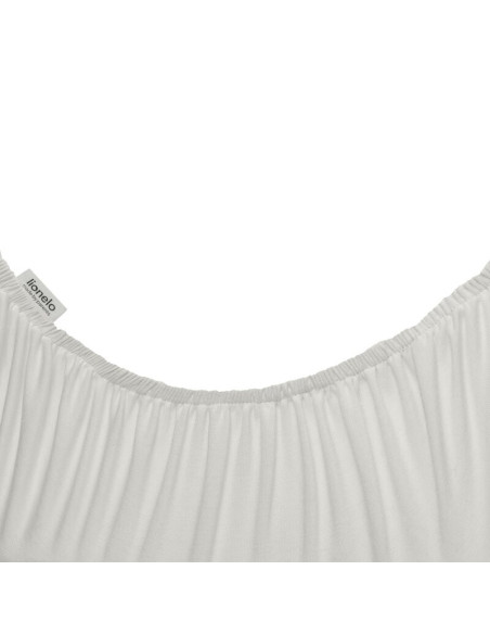 BN-LO-BAMBOO_SHEET_OFF_WHITE_GREY_70x28,Set cearceafuri cu elastic, Lionelo, 70x28 cm, Pentru landouri si patutul co-sleeper Mal