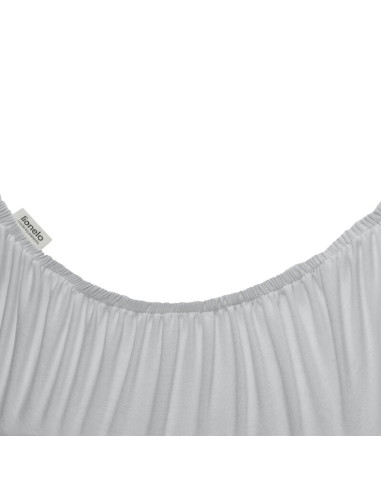 BN-LO-BAMBOO_SHEET_OFF_WHITE_GREY_70x28,Set cearceafuri cu elastic, Lionelo, 70x28 cm, Pentru landouri si patutul co-sleeper Mal