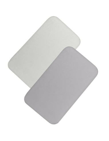 BN-LO-BAMBOO_SHEET_OFF_WHITE_GREY_80x42,Set cearceafuri cu elastic, Lionelo, 80x42 cm, Pentru co-sleepere, Pentru saltele de max