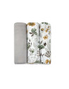 BN-6426972030656,Set 3 museline, MimiNu, Multifunctionale, Din bumbac certificat Oeko Tex Standard 100, 75x75 cm, Botanica si Gr