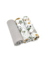 BN-6426972030656,Set 3 museline, MimiNu, Multifunctionale, Din bumbac certificat Oeko Tex Standard 100, 75x75 cm, Botanica si Gr